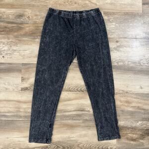 Jess & Jane Black Mineral Wash Stretch Pants Women’s L Made in USA